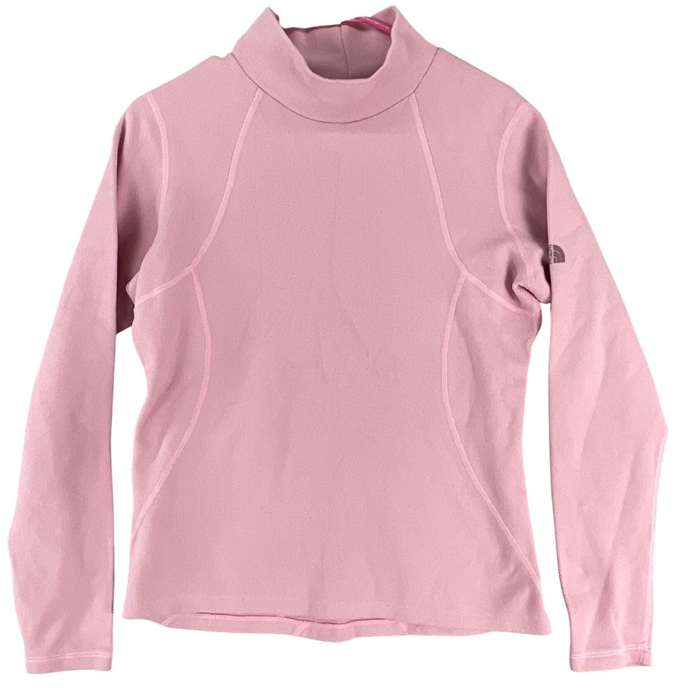 The North Face Flight Series Top Womens L Pink Mock Neck Thumbhole ATK5